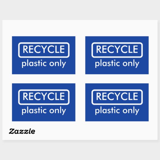 Recycling Bin Label Sjabloon Sticker (Vel)