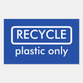 Recycling Bin Label Sjabloon Sticker (Voorkant)