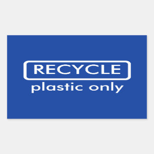 Recycling Bin Label Sjabloon Sticker