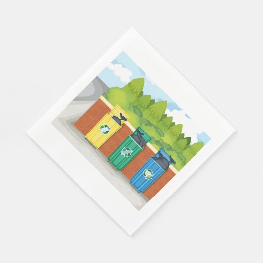 Recycling Bins Garbage Napkins Servet (Hoek)