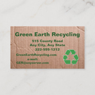 Recycling Business Cardboard Look Visitekaartje