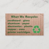 Recycling Business Cardboard Look Visitekaartje (Achterkant)