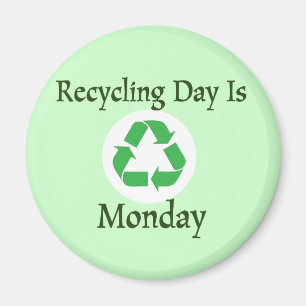 Recycling Dag Maandag Herinnering Magnet