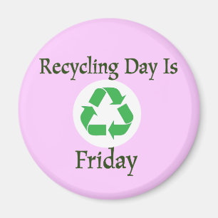 Recycling Dag Vrijdag Herinnering Magnet