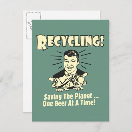 Recycling: de planeet redden briefkaart (Voorkant / Achterkant)