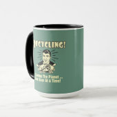 Recycling: de planeet redden mok (Voorkant links)