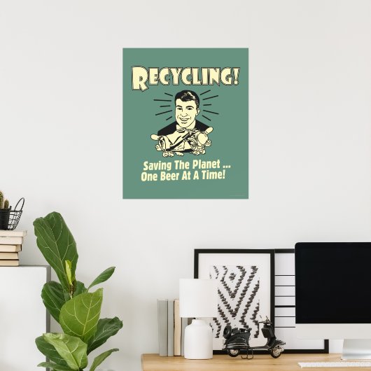 Recycling: de planeet redden poster (Thuiskantoor)