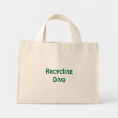Recycling Diva Mini Tote Bag (Voorkant)