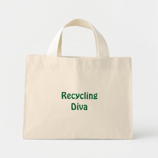 Recycling Diva Mini Tote Bag (Voorkant)