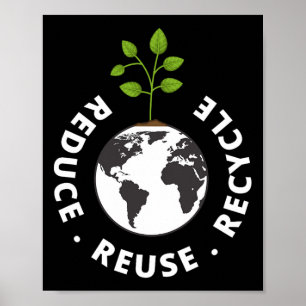 Recycling Earth Day Gift Environment reduceert her Poster