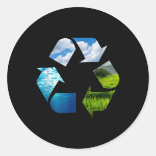 Recycling Earth Planet Environmental Protection Na Ronde Sticker