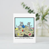 Recycling en compostering: Rat Cartoon Briefkaart (Staand voorkant)