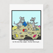 Recycling en compostering: Rat Cartoon Briefkaart (Voorkant)