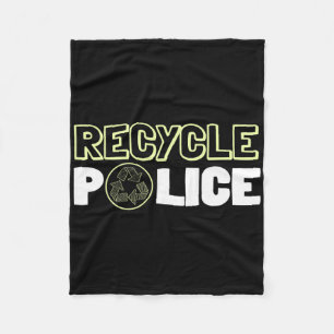 Recycling Environment Recyclen Police Earth Da Fleece Deken
