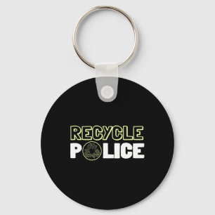 Recycling Environment Recyclen Police Earth Da Sleutelhanger
