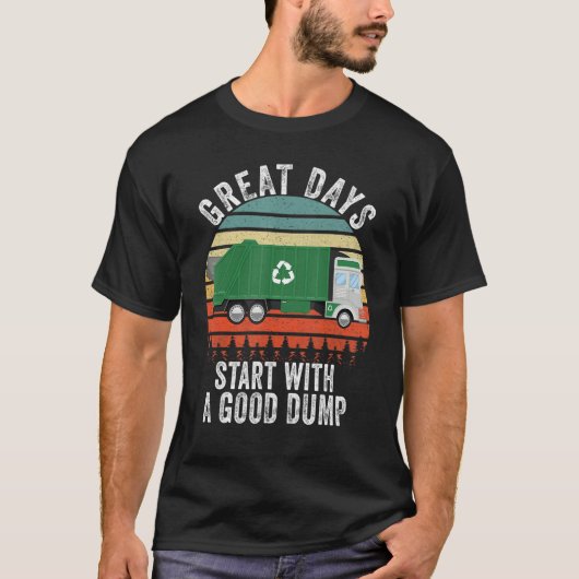 Recycling Garbage Truck Trash Collector Recycling T-shirt (Voorkant)