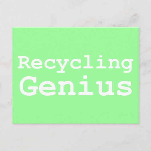 Recycling Genius Gifts Briefkaart (Voorkant)