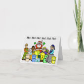 Recycling kerstman Kaart Santa en vuilnis Mannen (Voorkant)