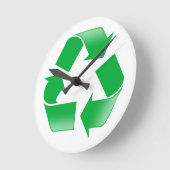Recycling KLASSIEK RECYCLE SYMBOOL Ronde Klok (Hoek)