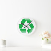 Recycling KLASSIEK RECYCLE SYMBOOL Ronde Klok (Huis)