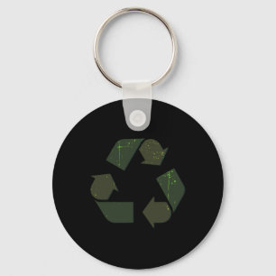 Recycling Logo Earth Day Kostuum Gerecycleerde ges Sleutelhanger