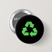 Recycling Logo milieuactivist Recyclen EA Ronde Button 5,7 Cm (Voorkant /achterkant)