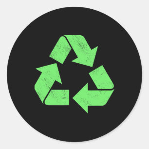 Recycling Logo milieuactivist Recyclen EA Ronde Sticker
