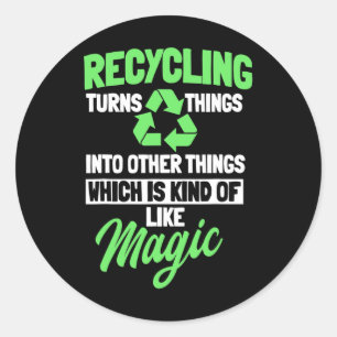 Recycling Logo milieuactivist Recyclen Earth Day Ronde Sticker