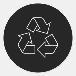 Recycling Logo Recyclen symbool Earth Day Groene M Ronde Sticker
