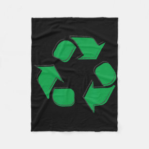 Recycling Logo Recyclen symbool Earth Day Jongens Fleece Deken