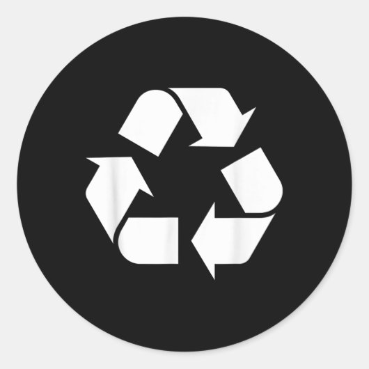 Recycling Logo Recyclen symbool Earth Day Jongens  Ronde Sticker (Voorkant)