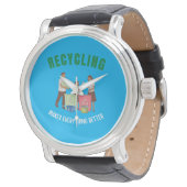 Recycling maakt alles beter horloge (Gekanteld)