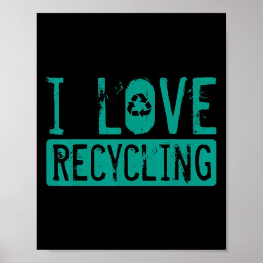 Recycling Milieuactivist Recyclist EART Poster (Voorkant)