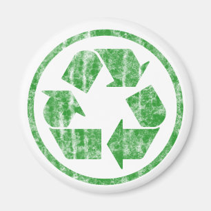 Recycling om de planeet aarde te redden, symbool magneet