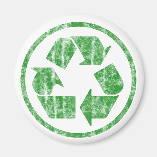 Recycling om de planeet aarde te redden, symbool magneet (Voorkant)
