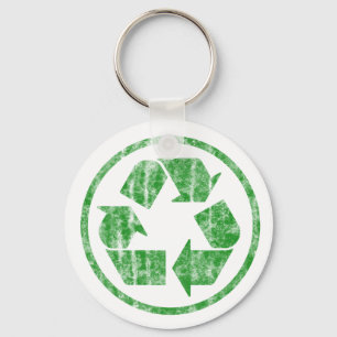Recycling om de planeet aarde te redden, symbool sleutelhanger
