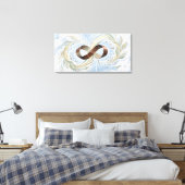 Recycling Oneindigheidskunst. Zero Waste Abstract Canvas Afdruk (Insitu (Slaapkamer))