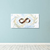Recycling Oneindigheidskunst. Zero Waste Abstract Canvas Afdruk (Insitu (Houten vloer))