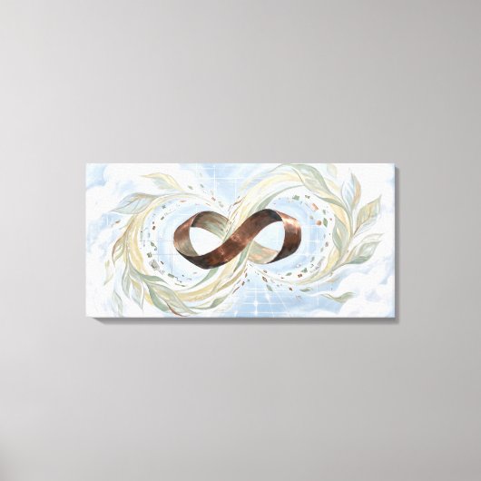 Recycling Oneindigheidskunst. Zero Waste Abstract Canvas Afdruk (Voorkant)