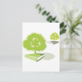 Recycling papier! Sparen bomen! Briefkaart (Staand voorkant)