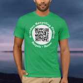 Recycling Project QR-code recycle & renew. T-shirt