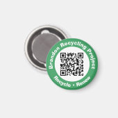 Recycling Project QR-code Recyclen en vernieuwt. Magneet (Voorkant / Achterkant)