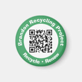 Recycling Project QR-code Recyclen en vernieuwt. Magneet (Voorkant)