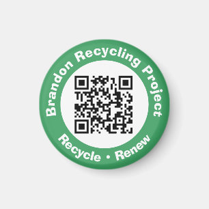 Recycling Project QR-code Recyclen en vernieuwt. Magneet