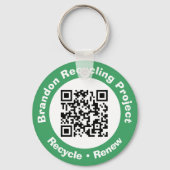 Recycling Project QR-code Recyclen en vernieuwt. Sleutelhanger (Voorkant)