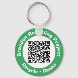Recycling Project QR-code Recyclen en vernieuwt. Sleutelhanger