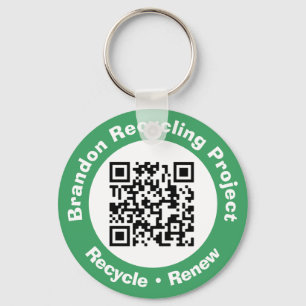 Recycling Project QR-code Recyclen en vernieuwt. Sleutelhanger