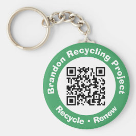 Recycling Project QR-code Recyclen en vernieuwt. Sleutelhanger