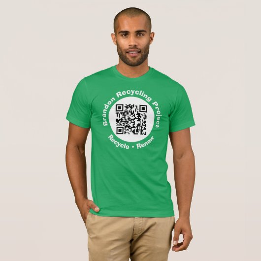 Recycling Project QR-code Recyclen en vernieuwt. T T-shirt (Voorkant volledig)