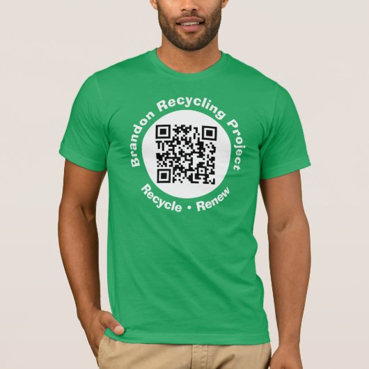 Recycling Project QR-code Recyclen en vernieuwt. T T-shirt (Voorkant)